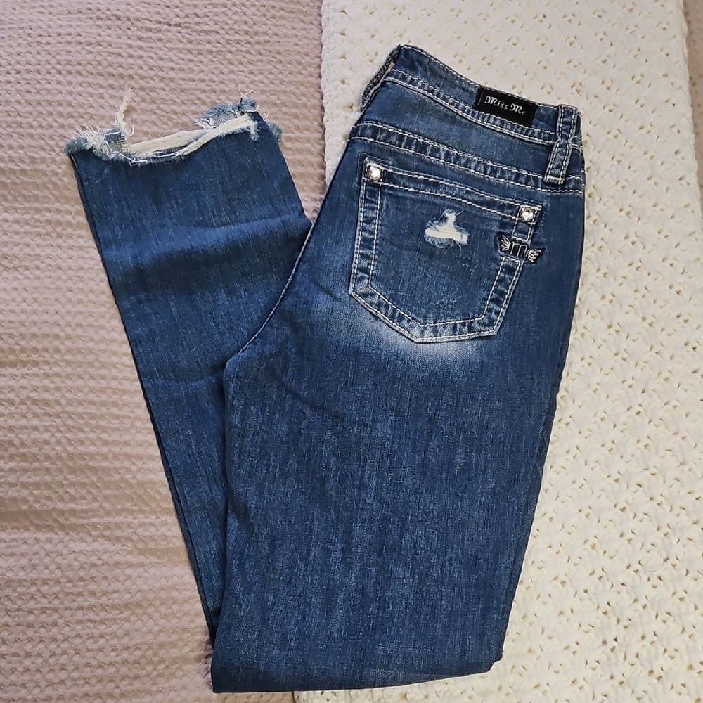 Blue Distressed Women's Jeans